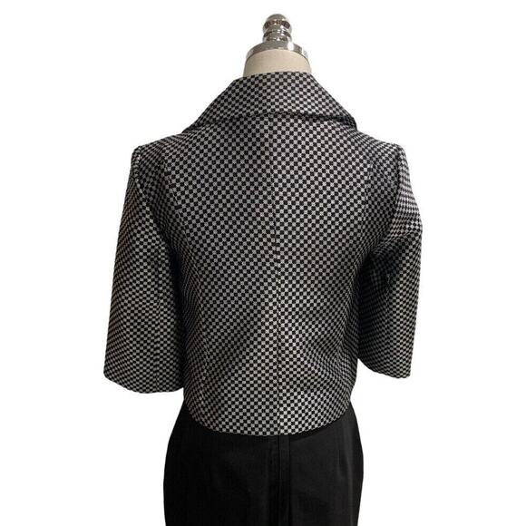 Express Design Studio Double Breasted Cropped Blazer 3/4" sleeve size O metallic - Picture 9 of 10